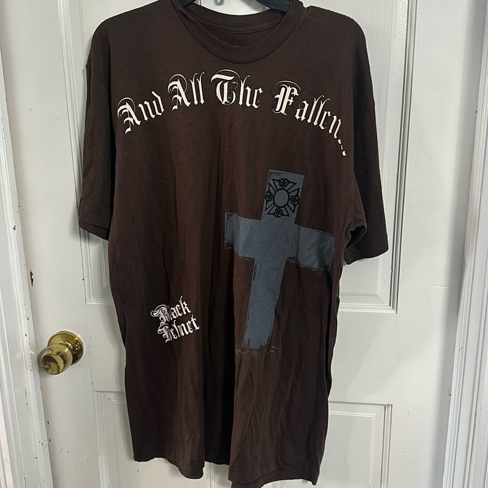 Black helmet fire fighter shirt Sz xl new